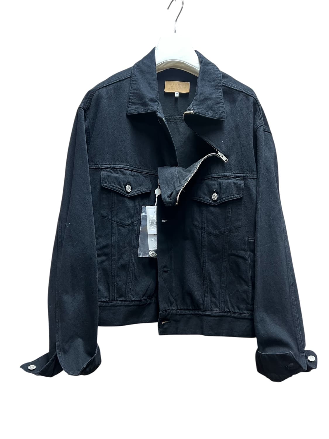 MM6 크롭데님 짚업/버튼플라이 트러커 상품이미지4