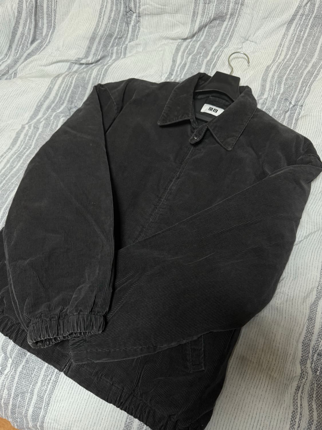 (L) 유니클로 U 코듀로이 패디드 블루종 다크그레이 상품이미지3