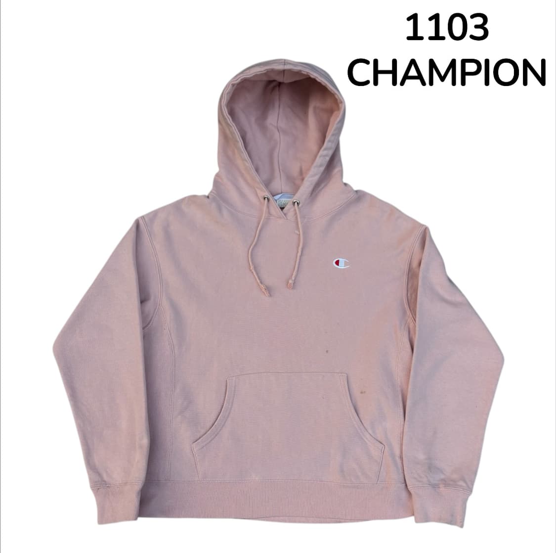 챔피온 리버스위브 핑크 오버핏 후드티 L 상품이미지2