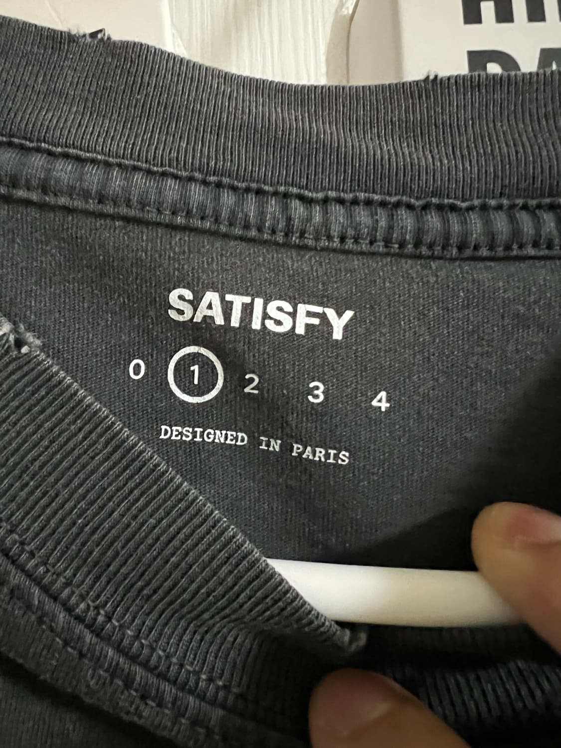 새티스파이 모스테크 티셔츠 S(1) Size black  상품이미지5