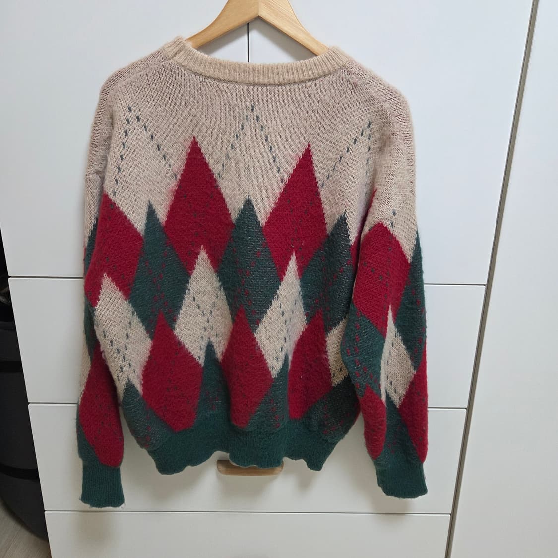 아가일니트 S사이즈 오버핏 상품이미지2