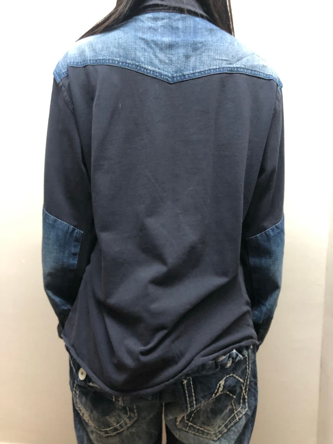 빈티지 네이비 데님 포켓 셔츠 상품이미지6