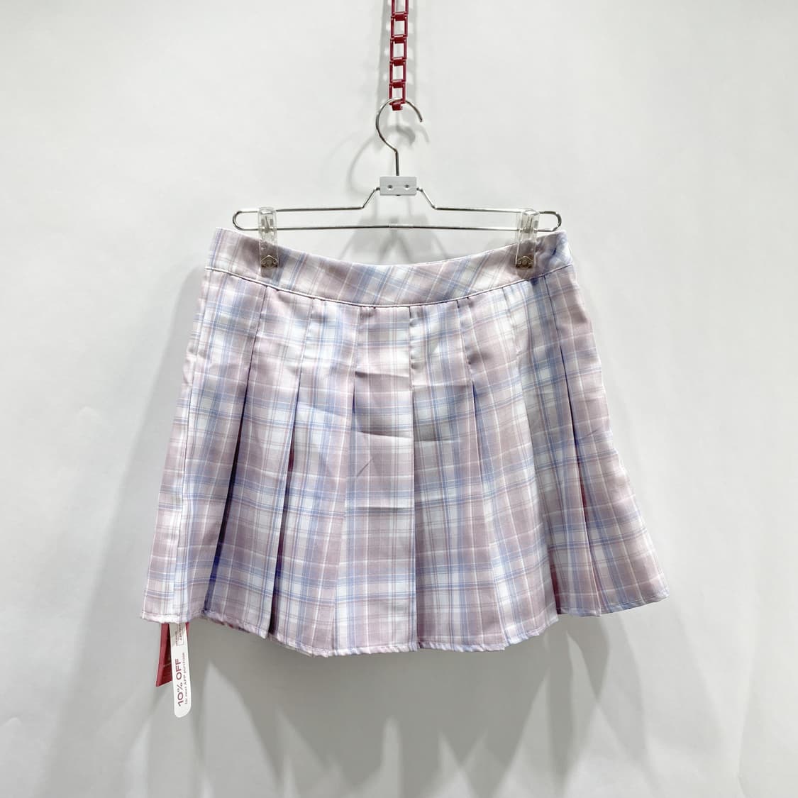 ROMWE 택새상품 플리츠스커트 체크 30  상품이미지1