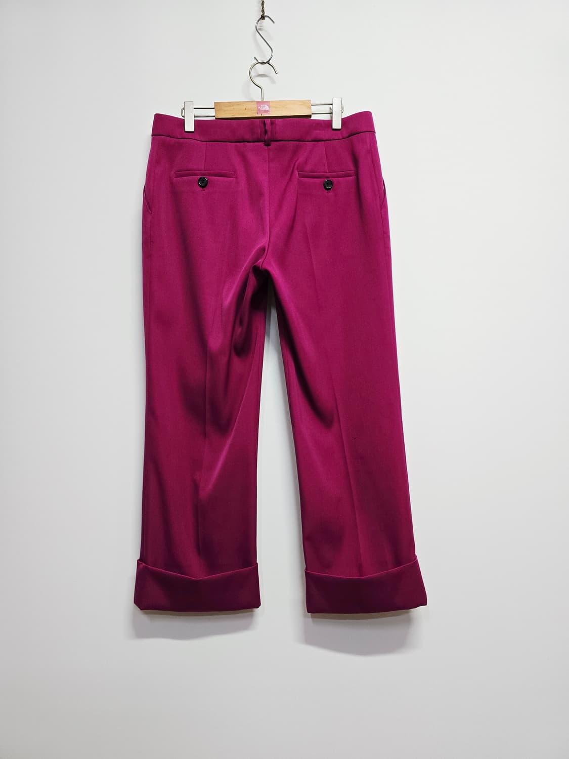 미샤 자주색 롤업 와이드 팬츠 상품이미지4