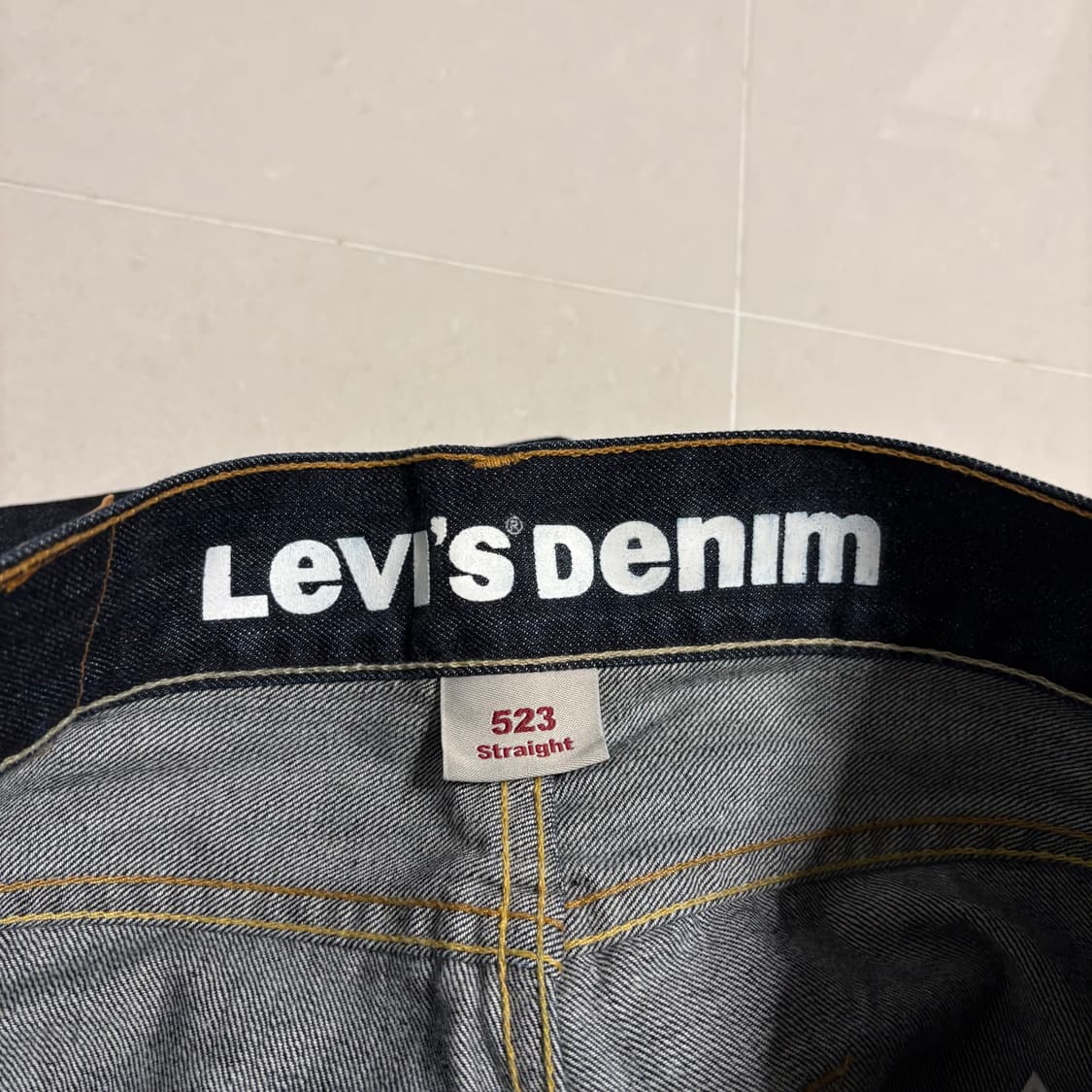 정품 리바이스 523 스트레이트 스티치 진 생지 데님팬츠 청바지 30인치 상품이미지9