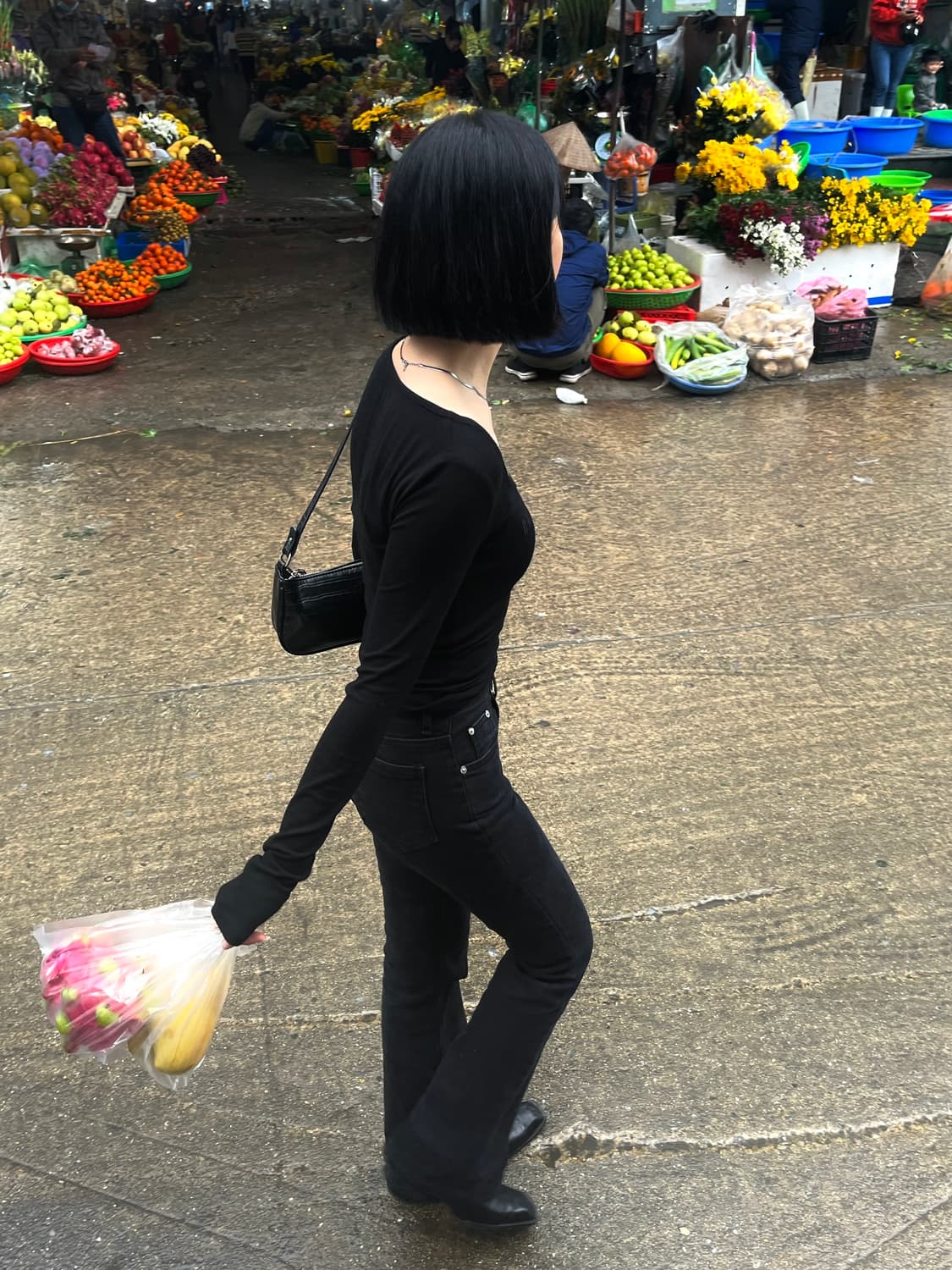 보헤미안 서울 흑청 부츠컷 데님 팬츠 상품이미지4