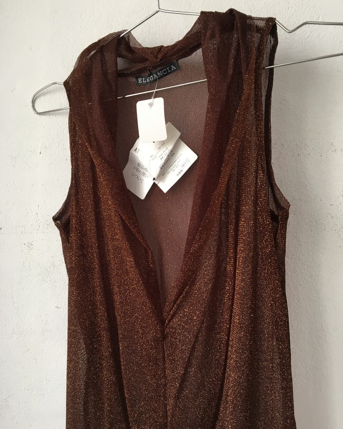 Glitter point drape sleeveless 상품이미지3