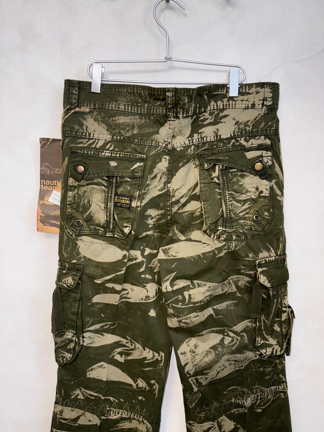 Washing khaki grunge pocket wide 카고팬츠 상품이미지6