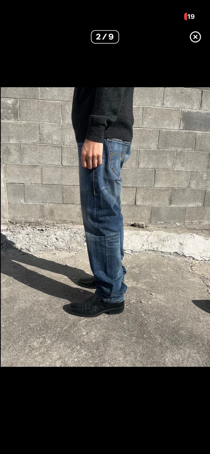 Levi’s 504 진청 데님 팬츠 중청 워싱 청바지 리바이스 상품이미지2