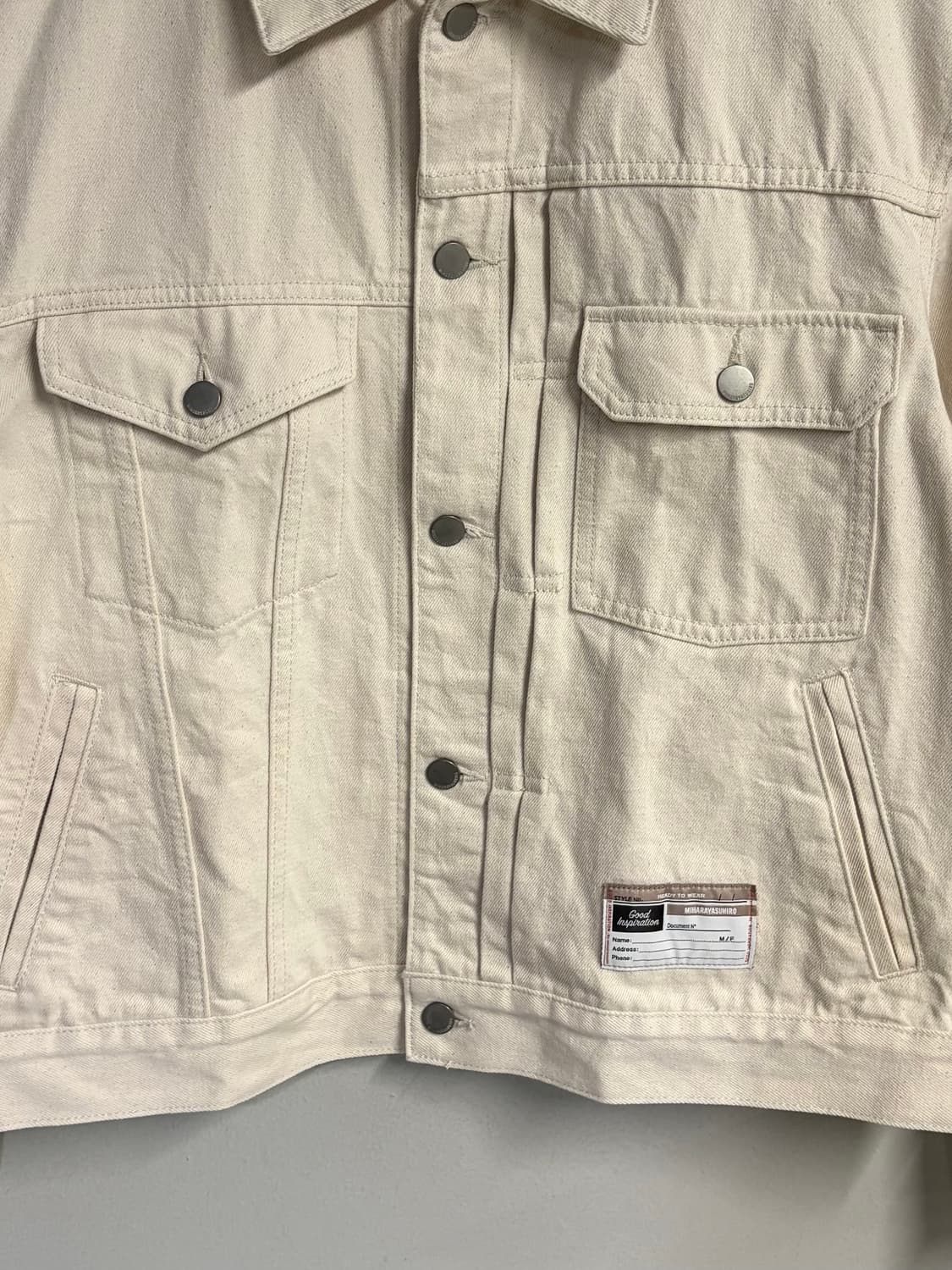 MIHARA YASUHIRO x GU trucker jacket ivor 상품이미지3
