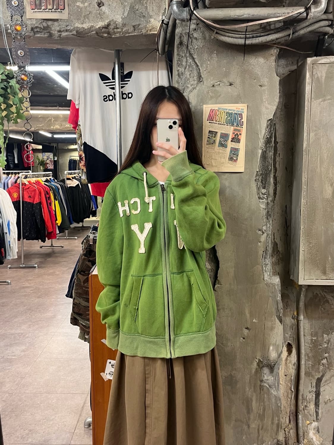 아베크롬비 후드집업 그린 M #csz1656 상품이미지2