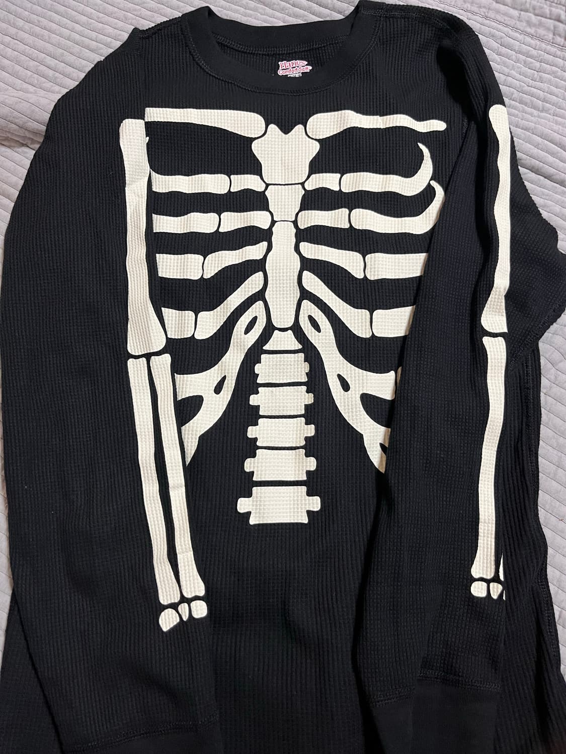 슈프림 헤인즈 본즈 써멀 크루 블랙 상품이미지2