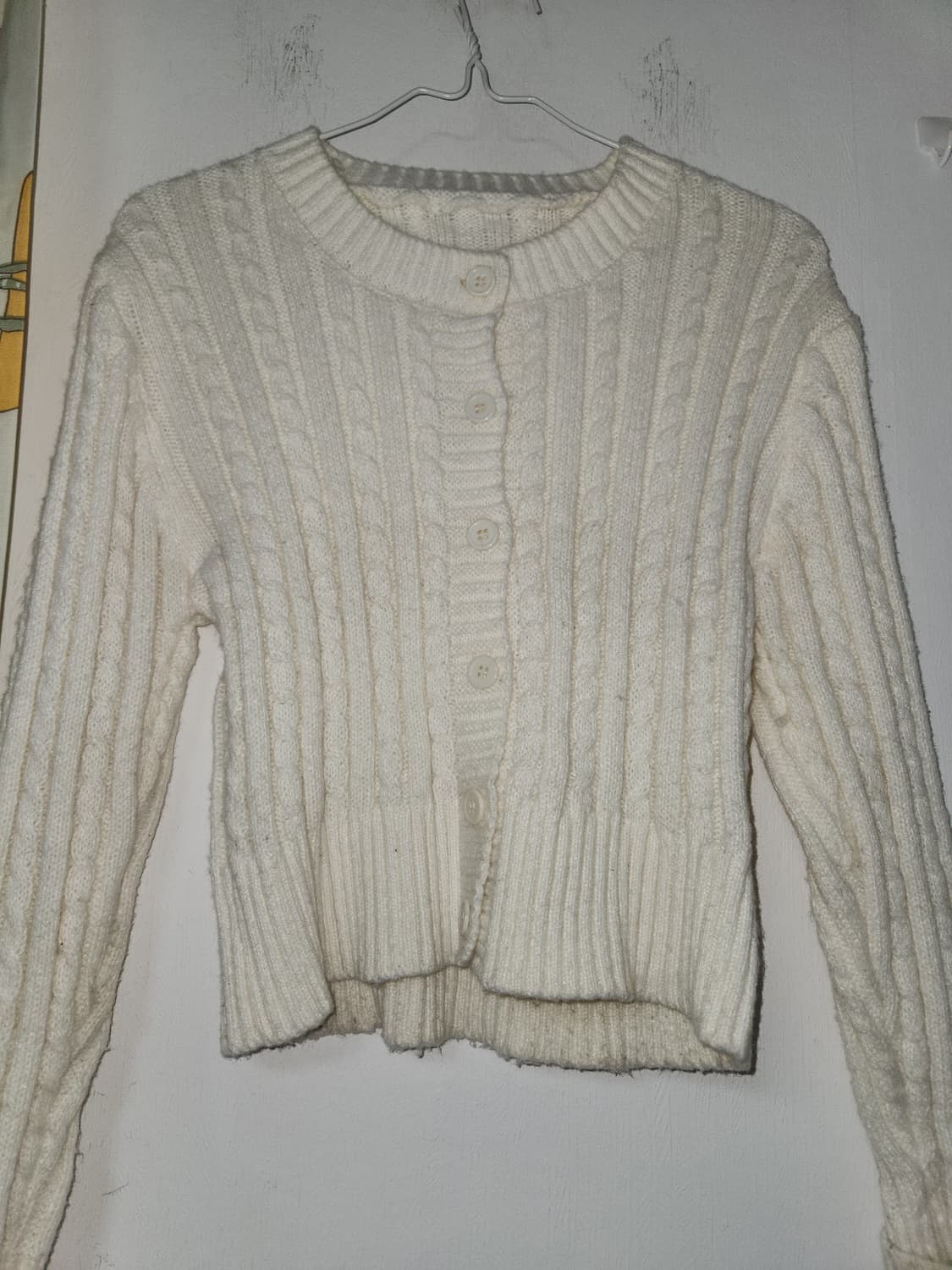 아이보리 꽈배기 니트 가디건 상품이미지2