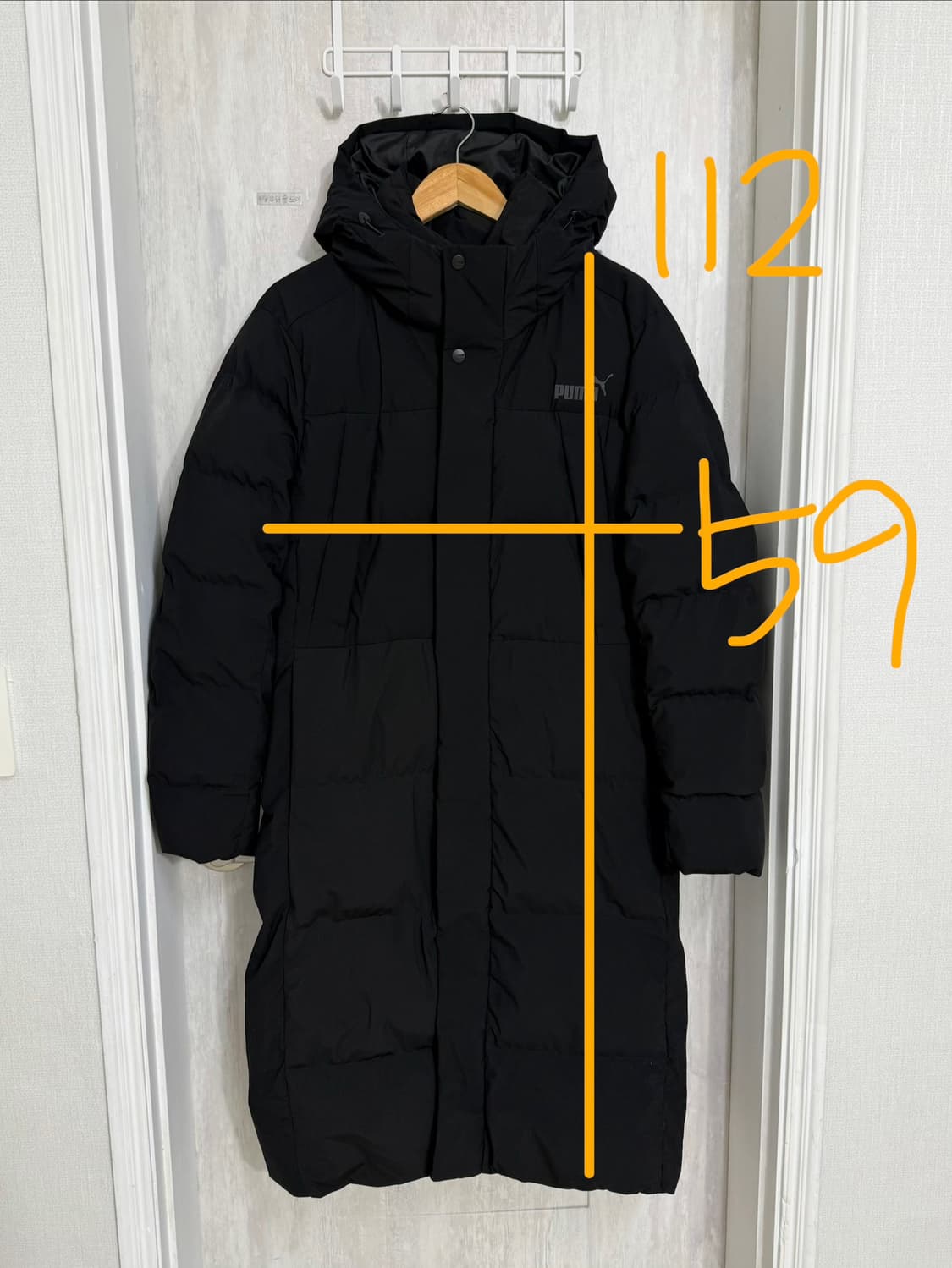 남성 M / 푸마 블랙 롱패딩 상품이미지2