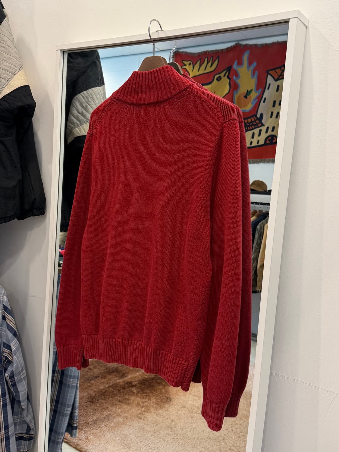 00s L.L.Bean 엘엘빈 코튼 니트 집업 상품이미지6