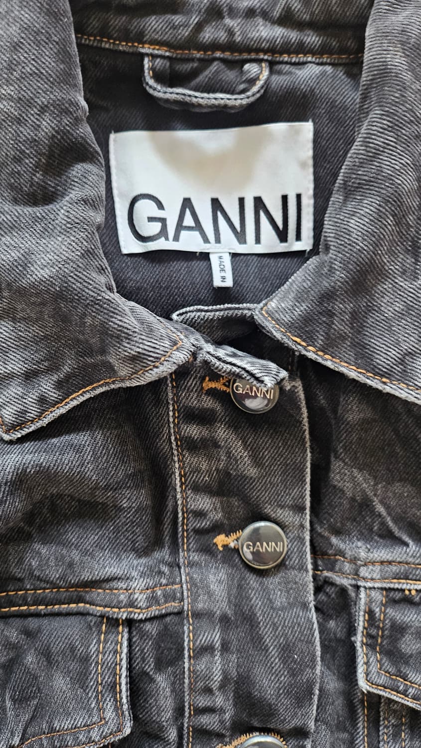 Ganni 가니 프린트 다크그레이 데님자켓 상품이미지2