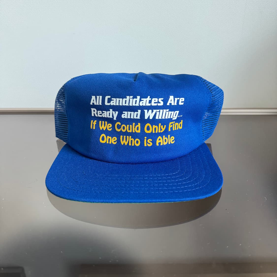 USA 빈티지 모자 볼캡 vintage cap 트러커 메쉬 블루 상품이미지2