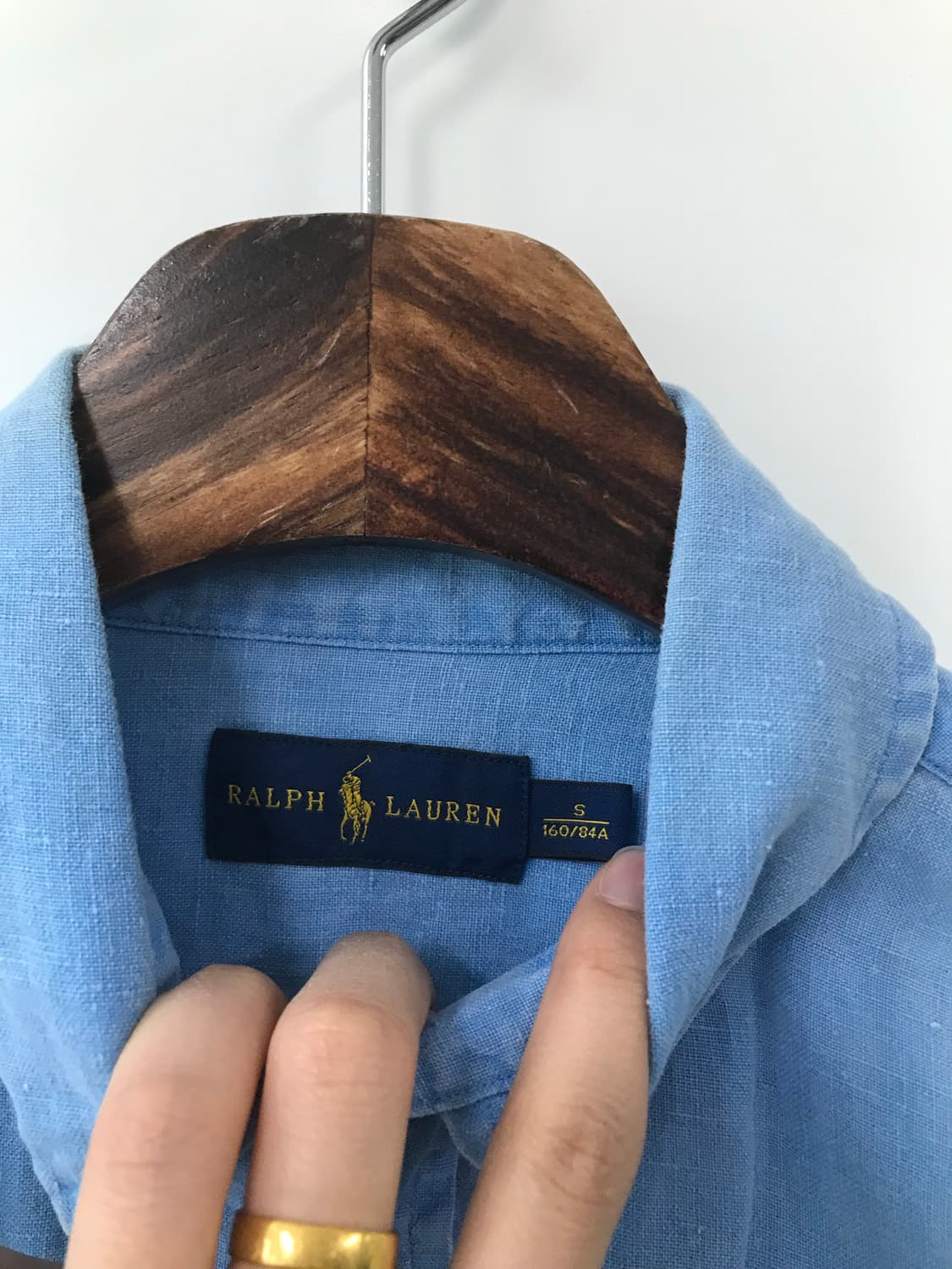 폴로 랄프로렌 신형 스카이블루 워싱 린넨 셔츠 상품이미지6