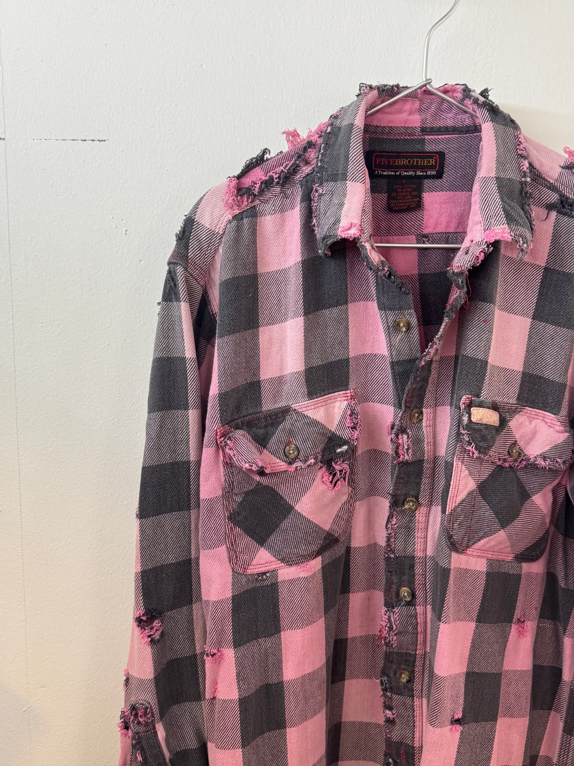 Hard faded 00s flannel button up shirt 상품이미지2