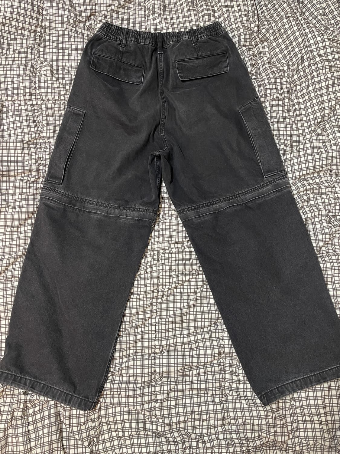 GU x 언더커버 데님 컨버터블 와이드 카고 팬츠 다크 그레이 상품이미지3