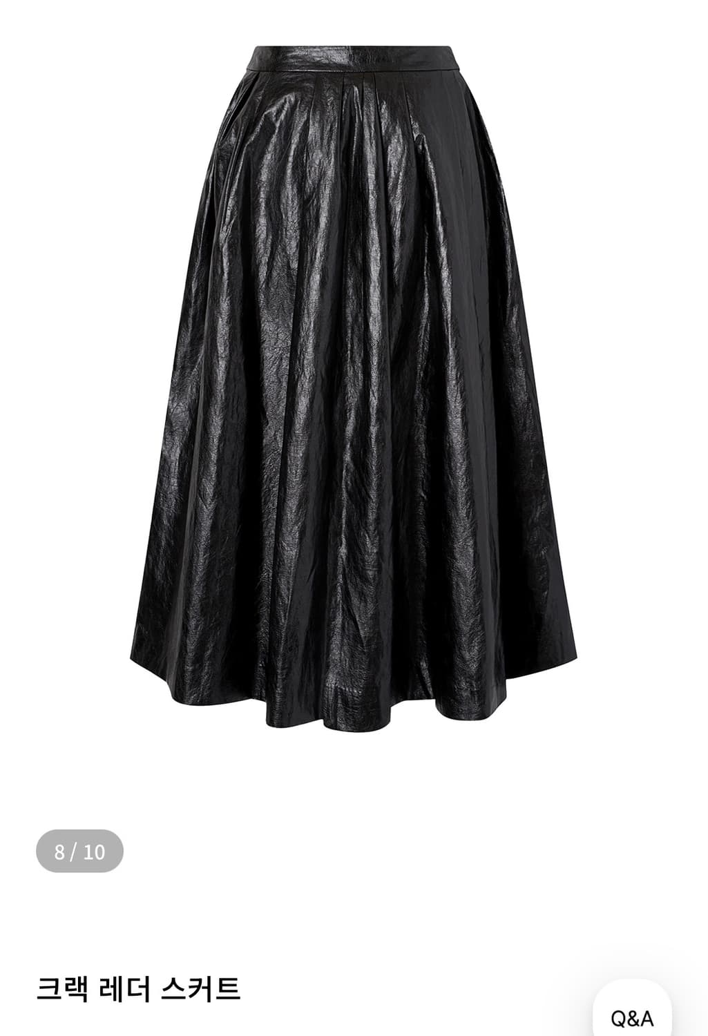 ORR 크랙 레더 스커트 XS 블랙 상품이미지1