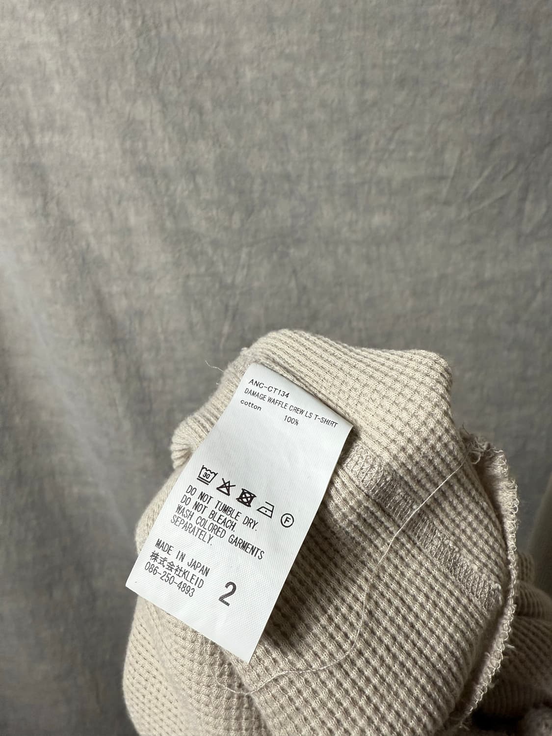 ANCELLM Distressed Waffle Knit   상품이미지5