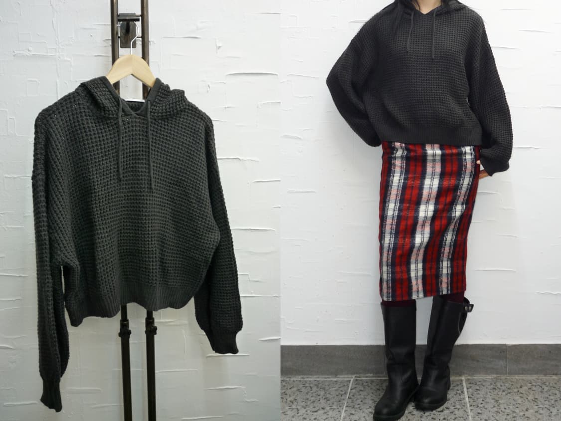 charcoal net hoodie 상품이미지1