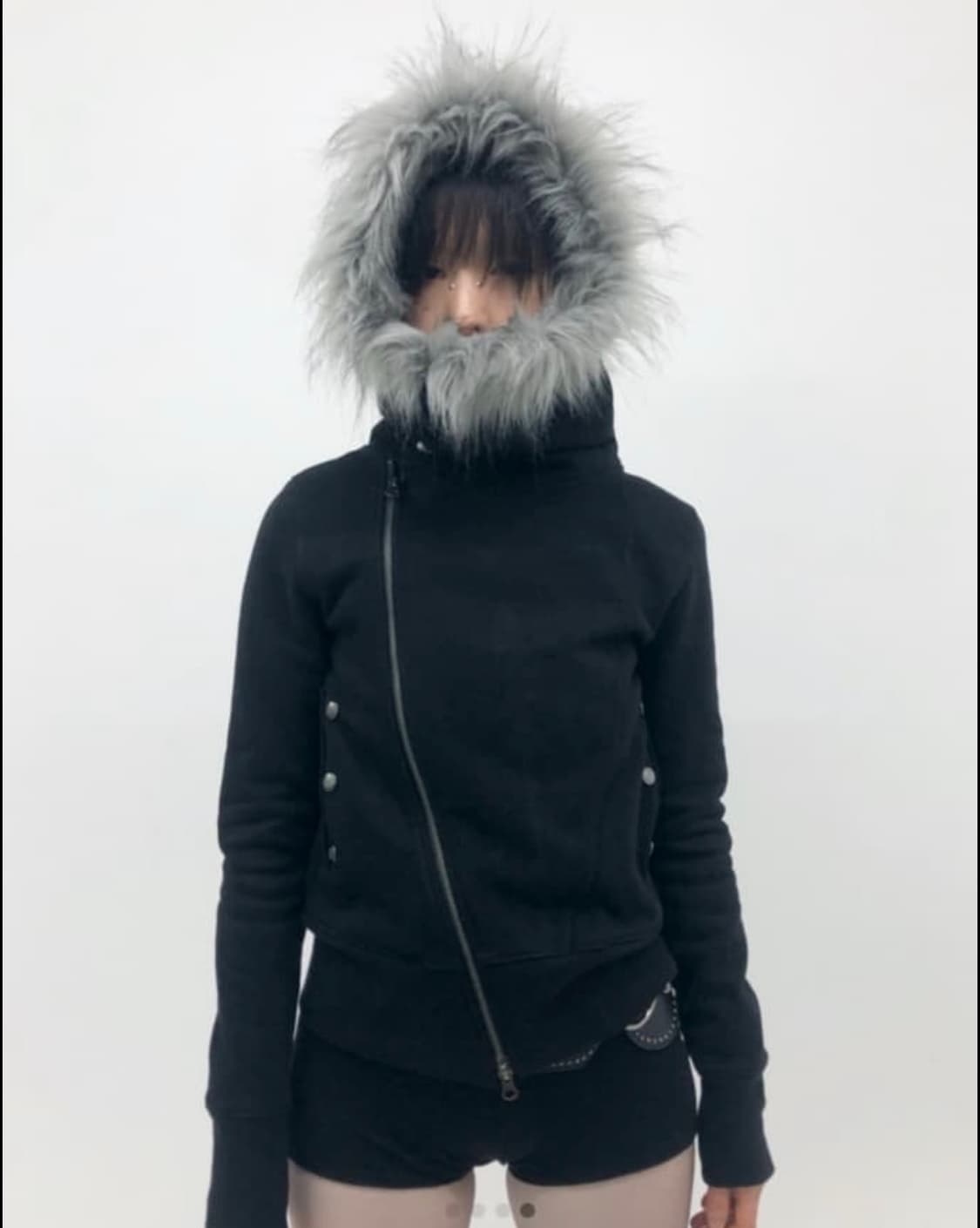 begbegbeg 퍼 후드집업 상품이미지1