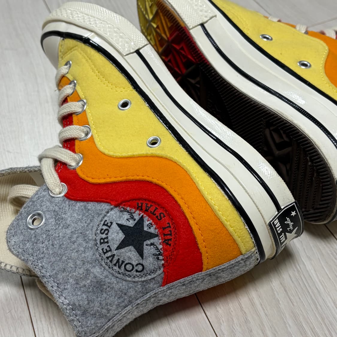 컨버스 척70 하이 이스터 펠트 그레이 옐로우  상품이미지2