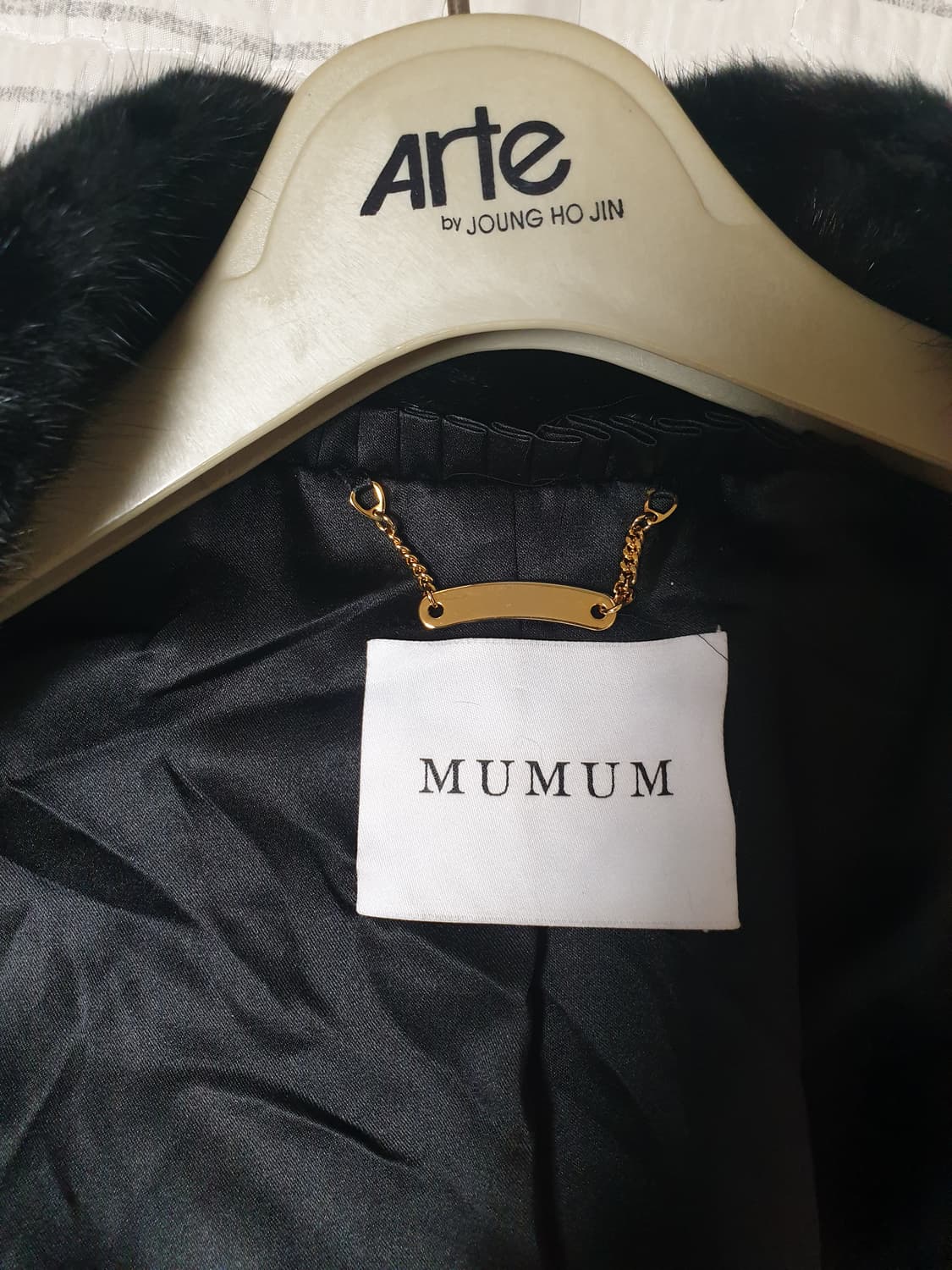 [여성] MUMUM 블랙 밍크 코트 88cm 상품이미지4