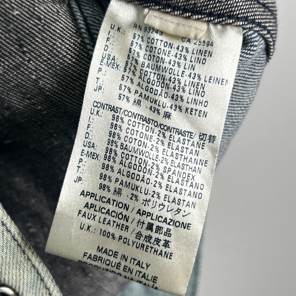 디젤 블랙 골드 자레디 패치 데님 자켓 44 상품이미지9