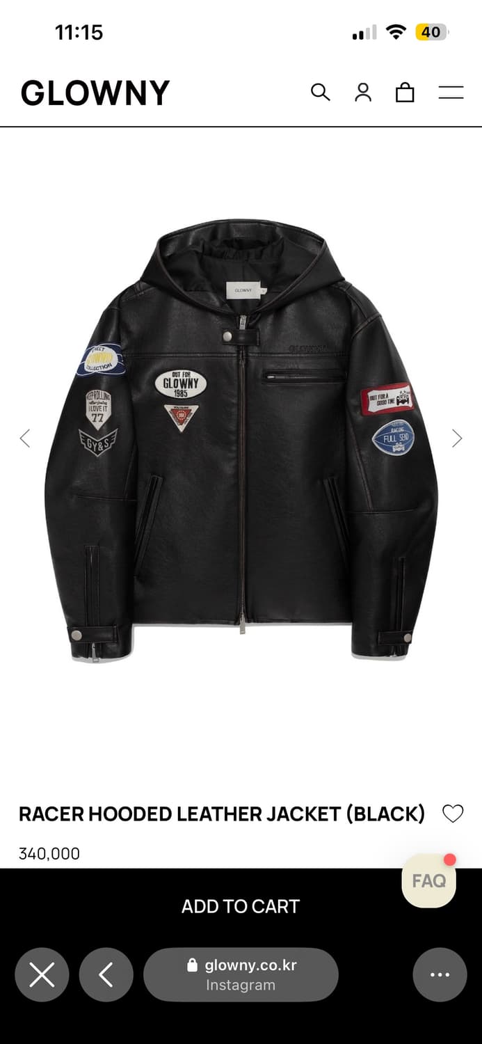 glowny 글로니 레이서 후드 레더 자켓 상품이미지2