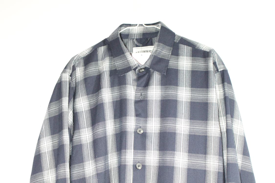 146. F.ILLUMINATE 네이비 체크 긴팔 셔츠 상품이미지2
