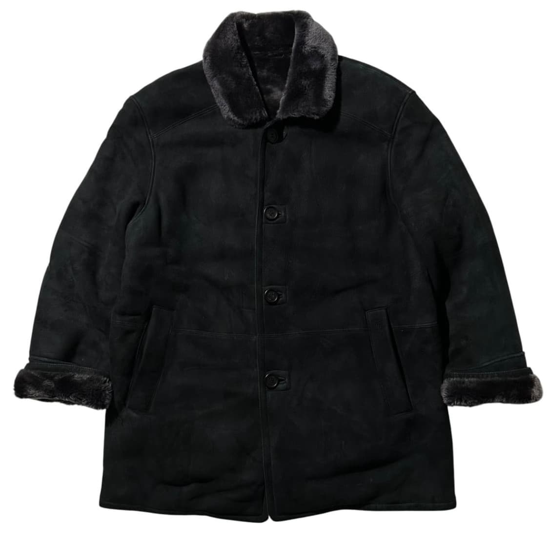 입생로랑 램스킨 램퍼 시어링 무스탕 자켓 블랙 상품이미지1