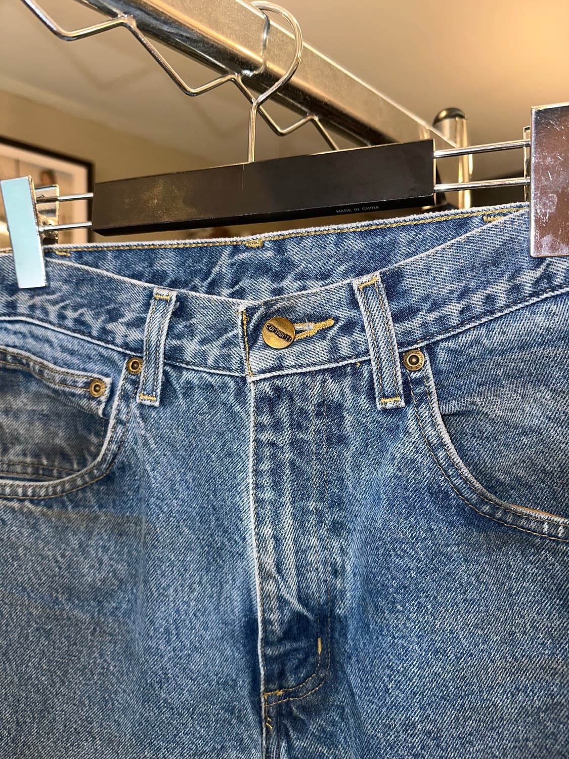 00’s Carhartt denim oily washed pants 상품이미지6