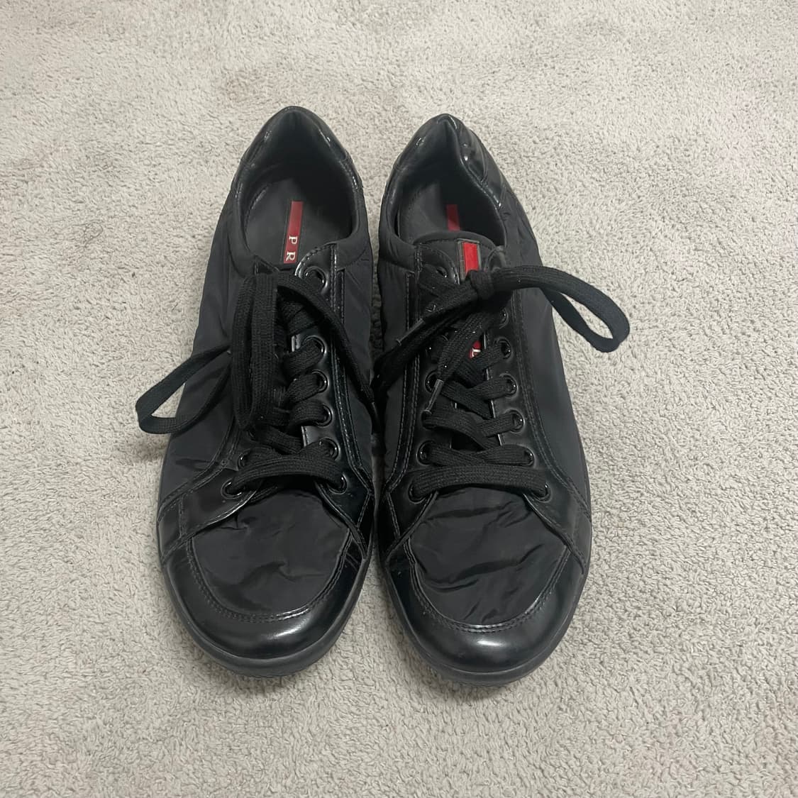 285) 프라다 스포츠 레더 나일론 트레이너 스니커즈 신발 상품이미지3