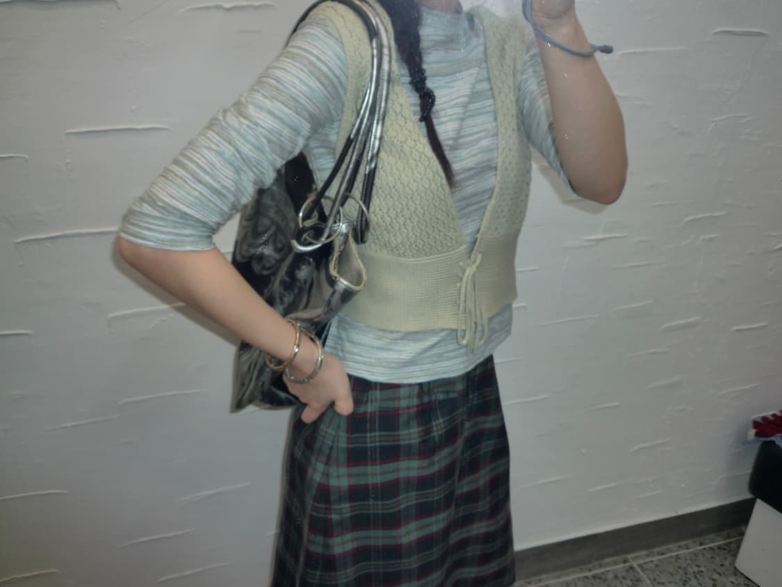 Mint knitting vest 상품이미지1