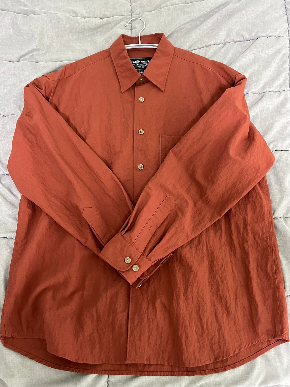 NYLON RAYON RELAXED SHIRT _ BRICK 상품이미지1