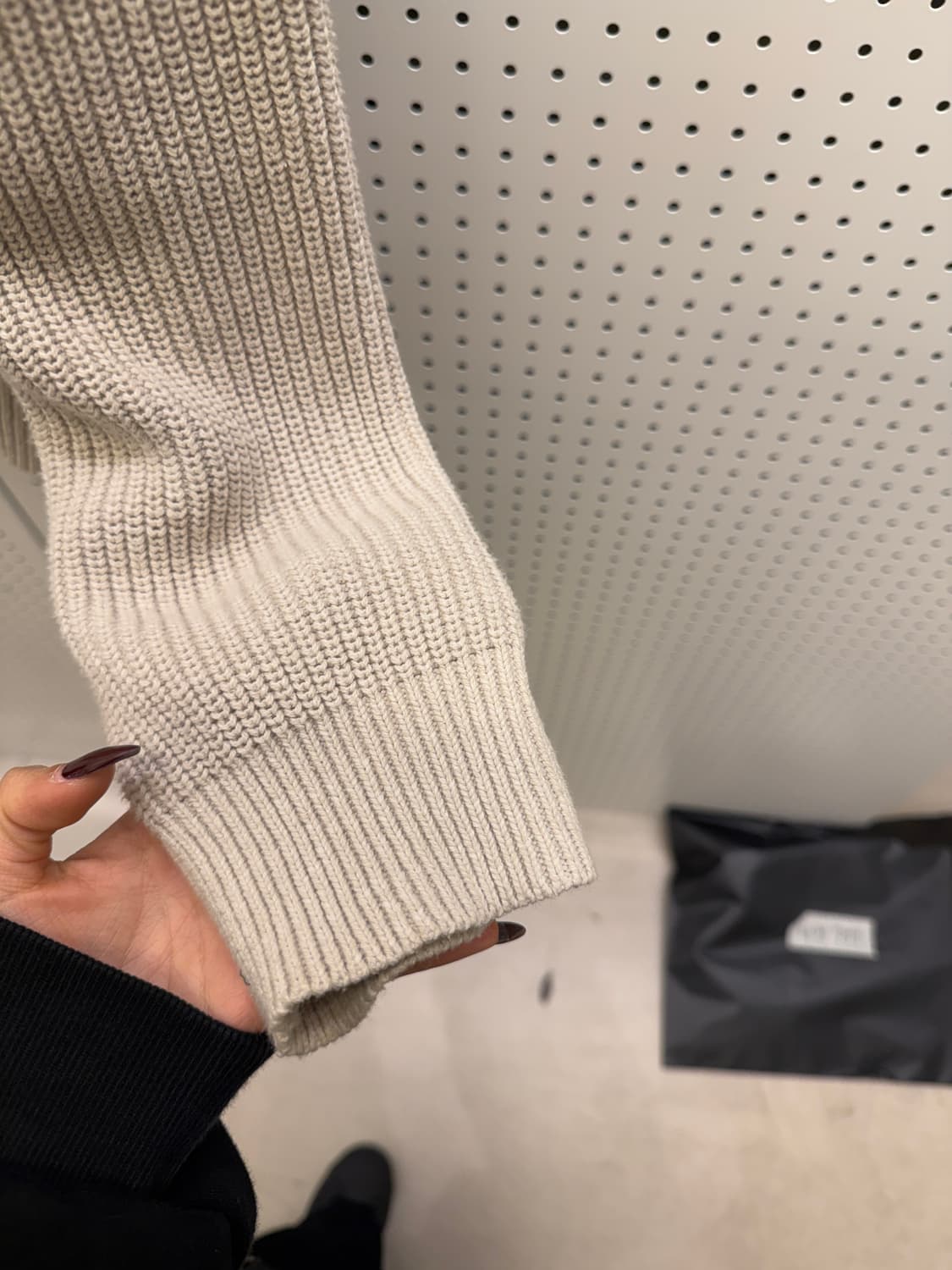 키뮤어 하프집업 니트 베이지 U1532 상품이미지4