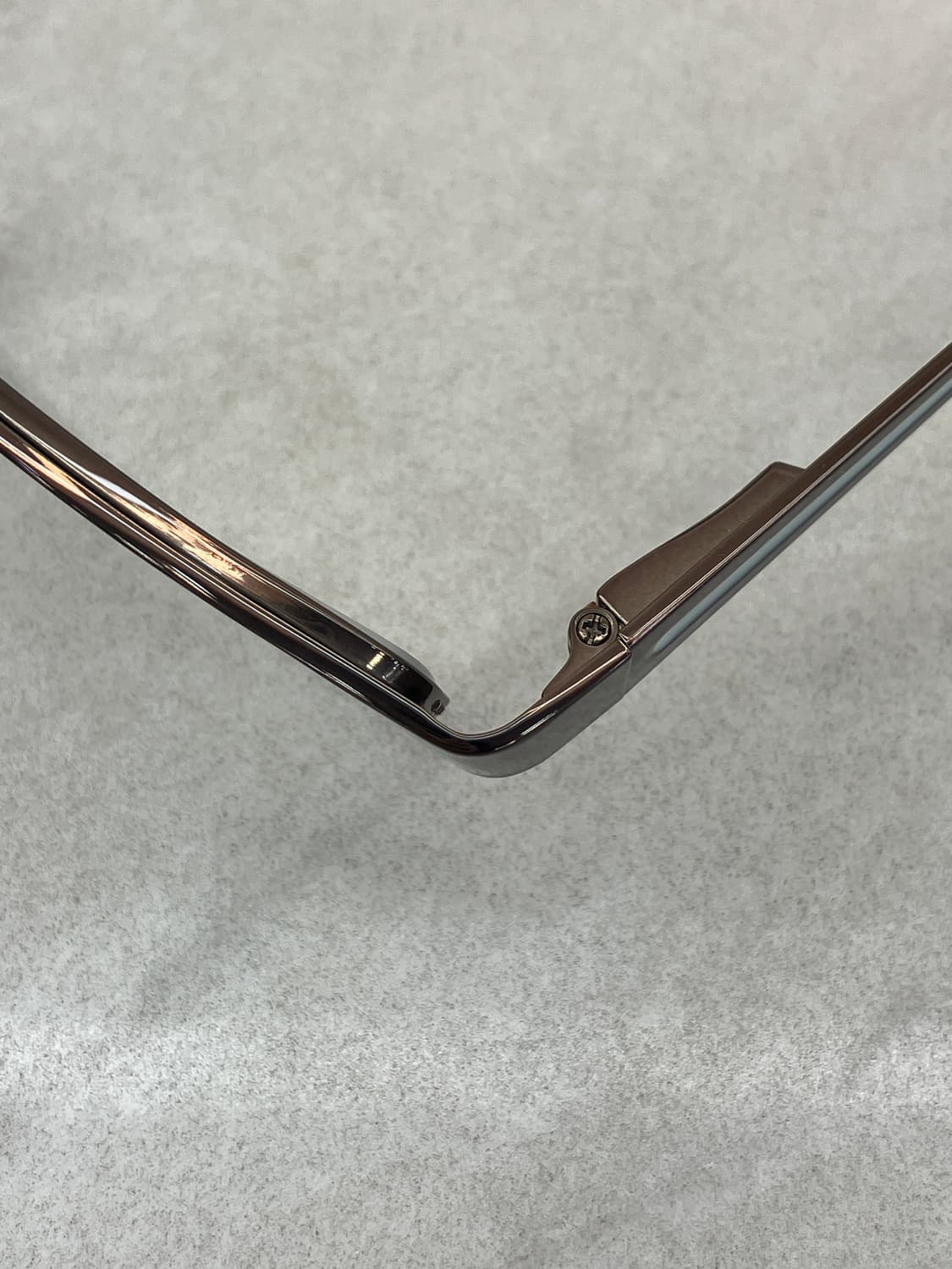 포르테 FORTE 유광 브론즈 스퀘어 반무테 안경 상품이미지2