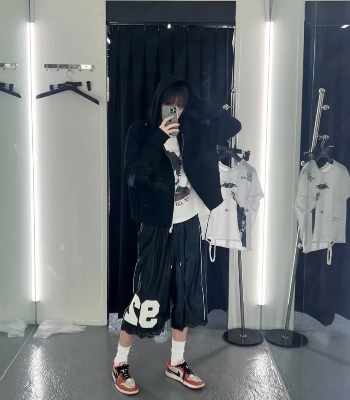 (새상품) 레씨토 나플레옹 후드집업 블랙 상품이미지3