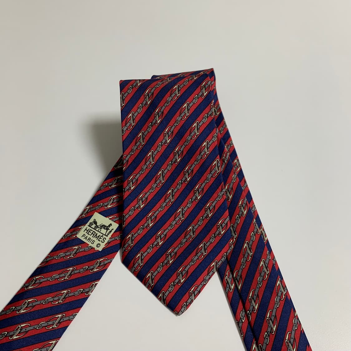 에르메스(HERMES) 스트라이프 넥타이 기하학적패턴 A+ 최상급 상품이미지10