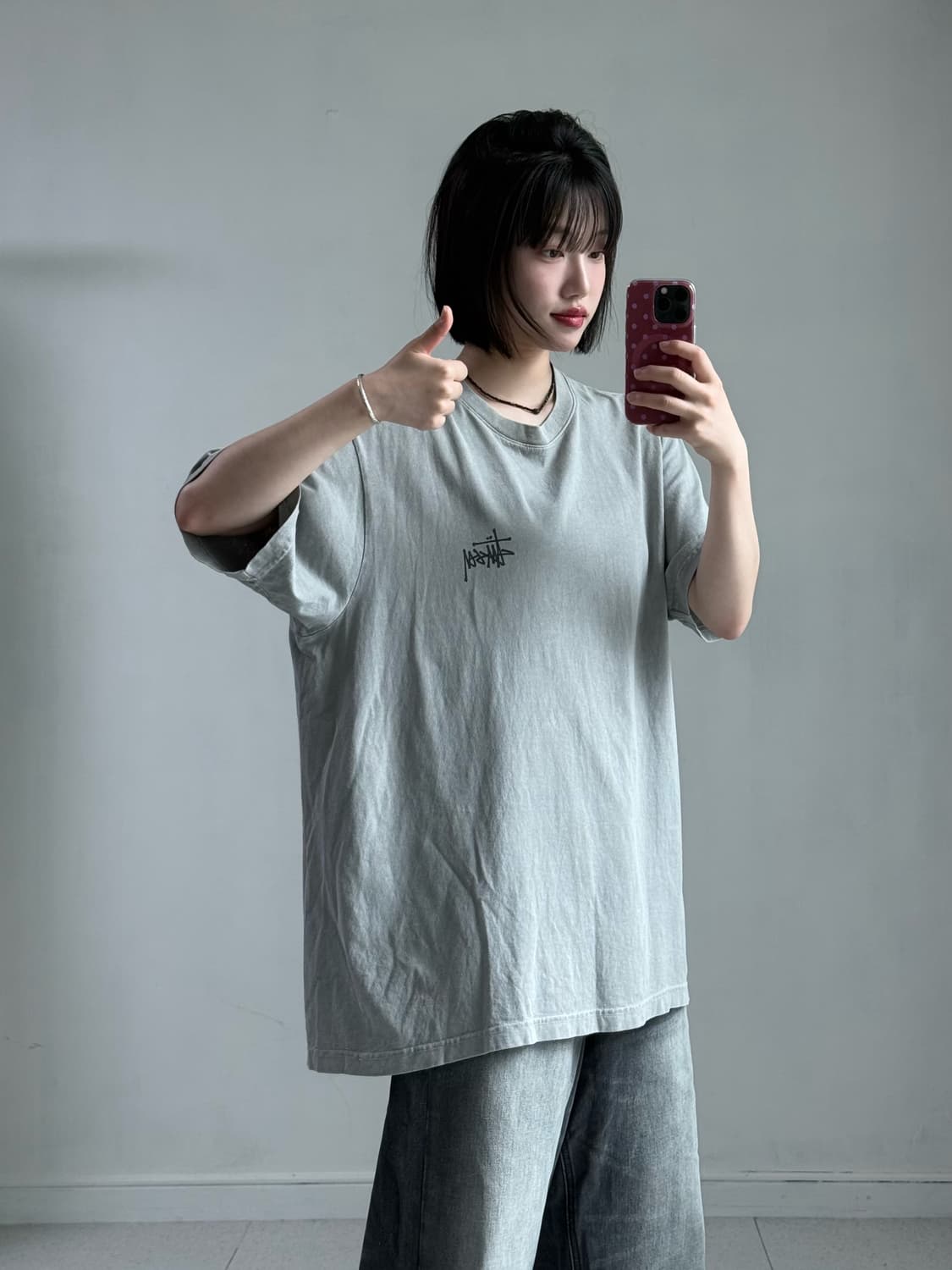 스투시 피그먼트 빅로고 반팔 상품이미지5