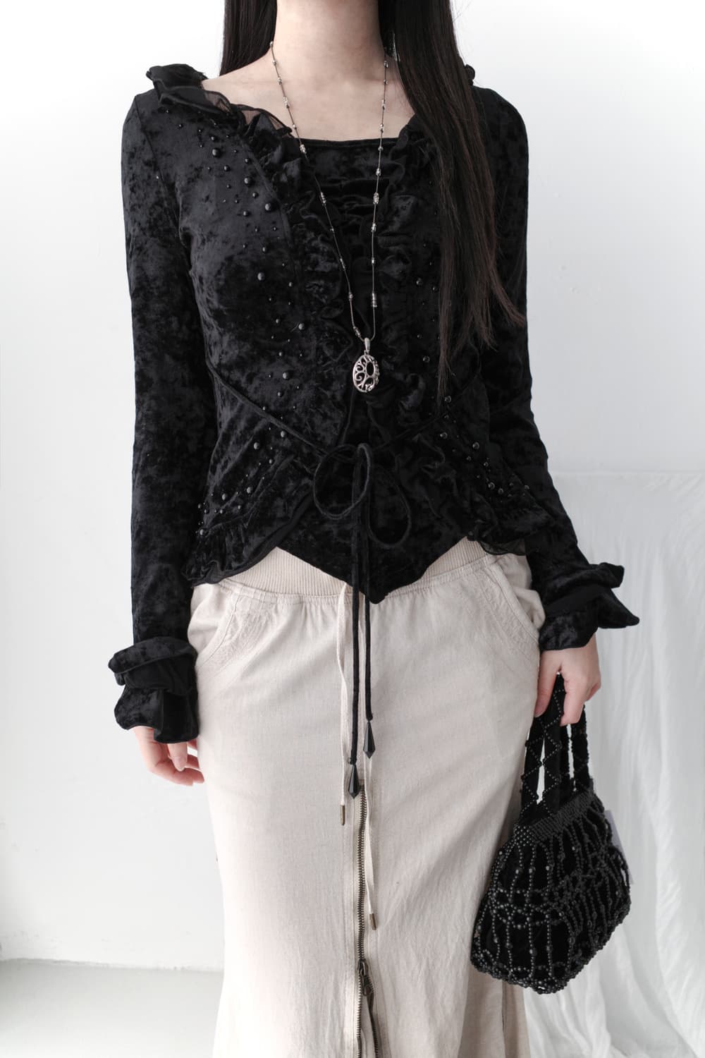 goa) zipper long skirt 상품이미지8