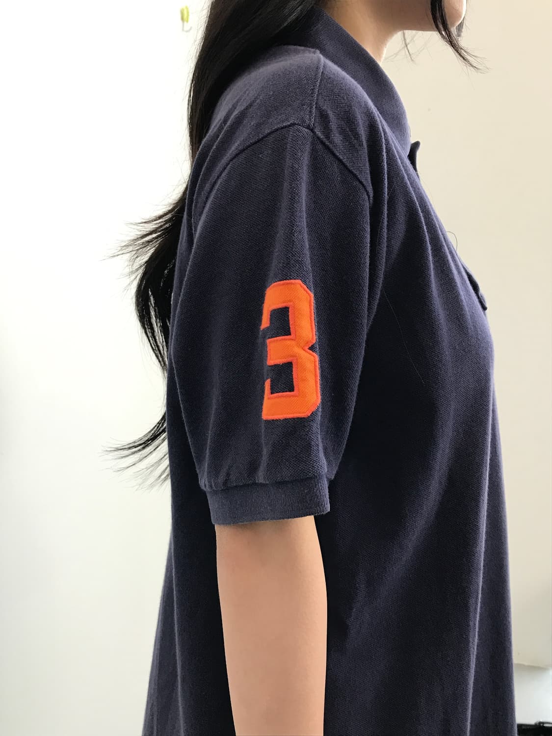 Polo Big Pony Navy Orange Polo Shirt 상품이미지3