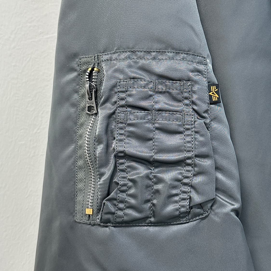 알파인더스트리 MA-1 플라이트 자켓 항공 점퍼 그레이 5XL 상품이미지6