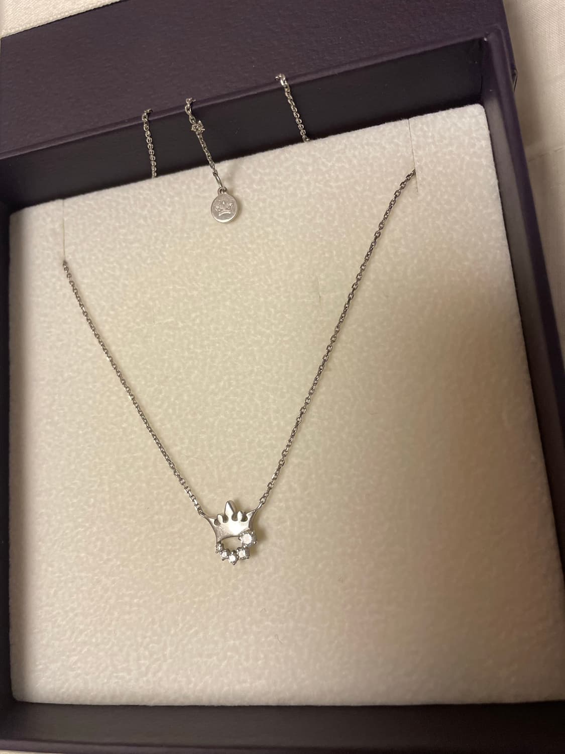 제이에스티나 정품 티아라 목걸이 심플 큐빅 유니크 실버925 순은 박스o 상품이미지1