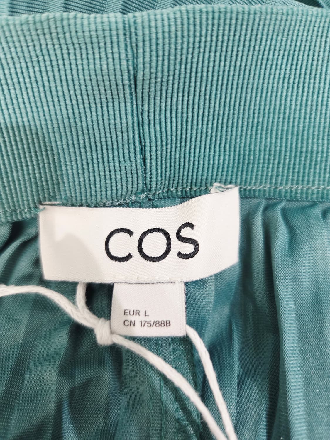 COS 코스 민트색 플리츠 와이드 팬츠_L 상품이미지4