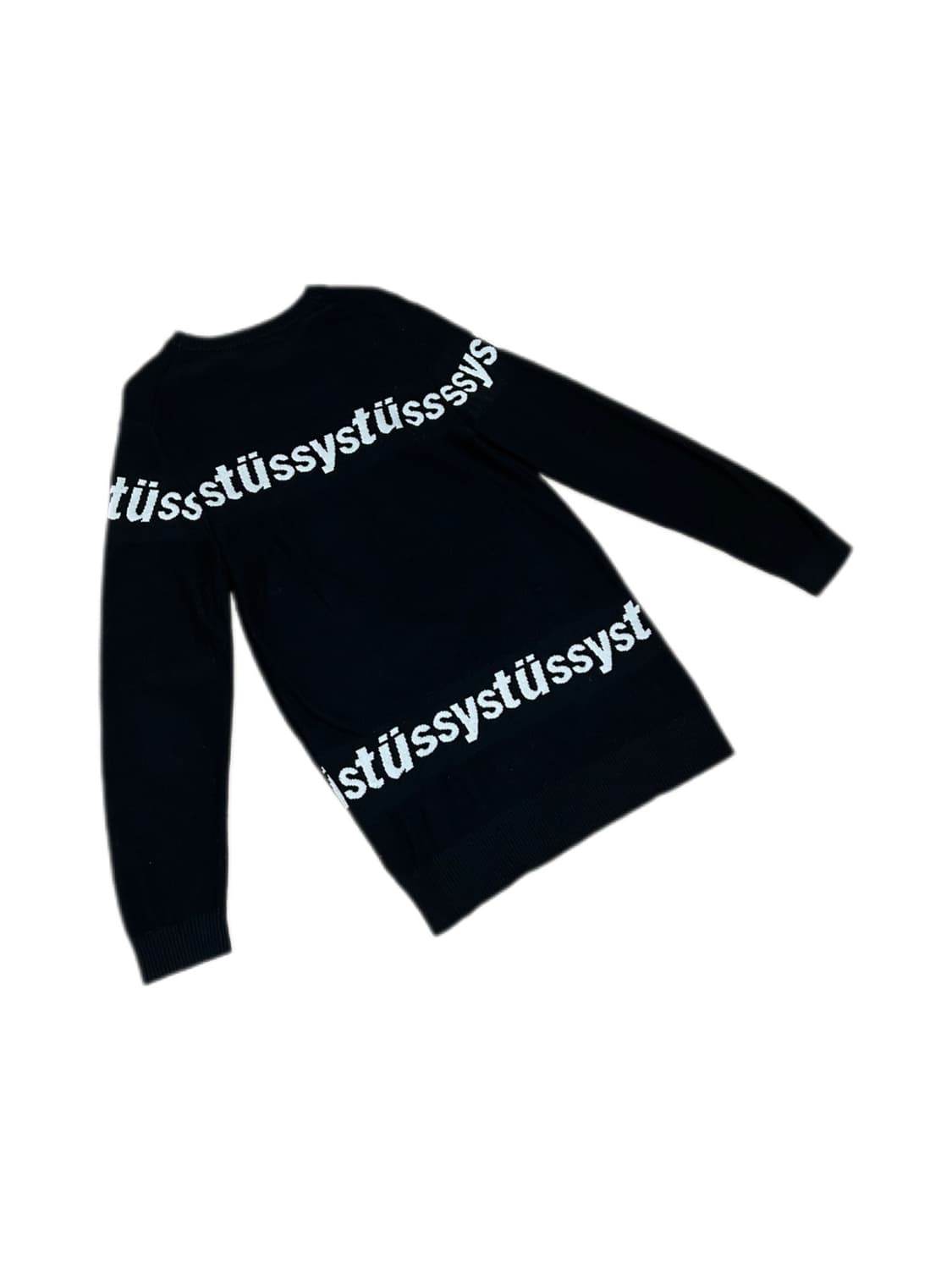 스투시 블랙 레터링 롱 니트 상품이미지3