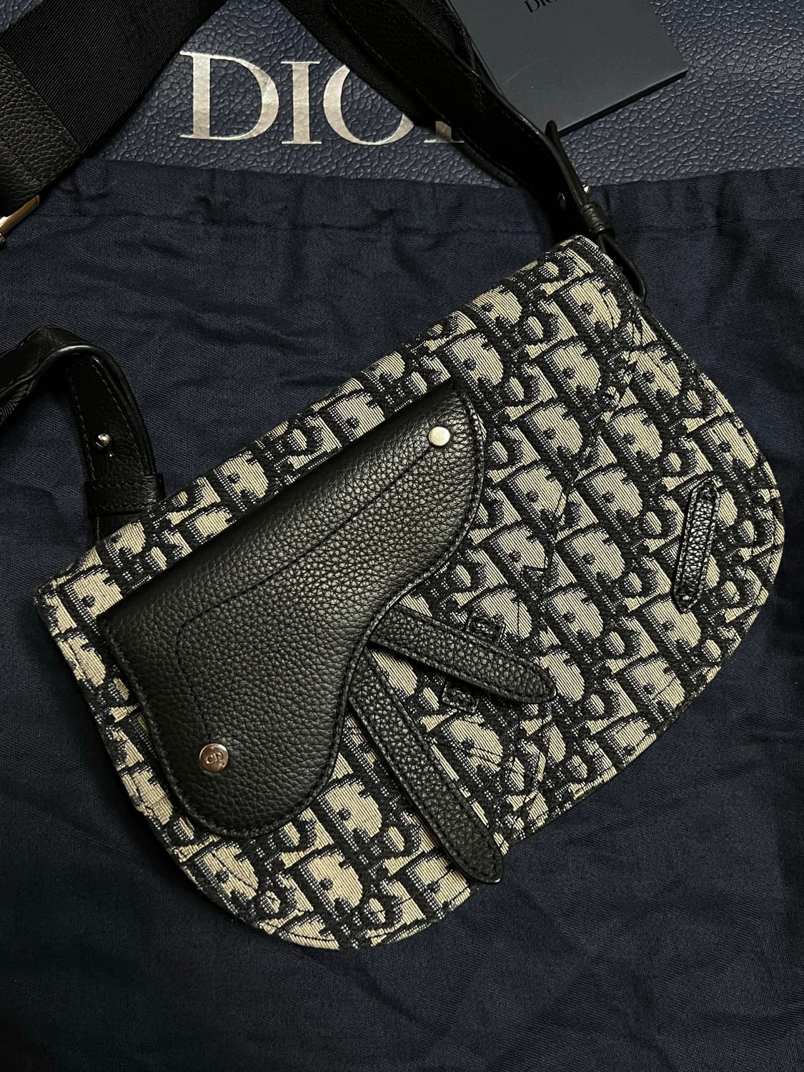 [백화점판/풀구성] 디올 오블리크 자카드 메신저 새들백 상품이미지2